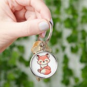 Charming Fox – Stijlvol cadeau voor Dierenvrienden Sleutelhanger (Hand)