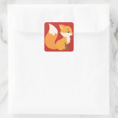 Charming Fox Vierkante Sticker (Tas)