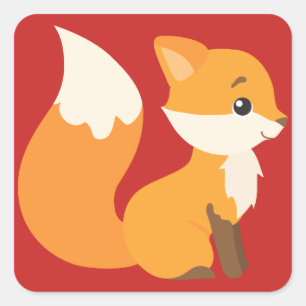 Charming Fox Vierkante Sticker