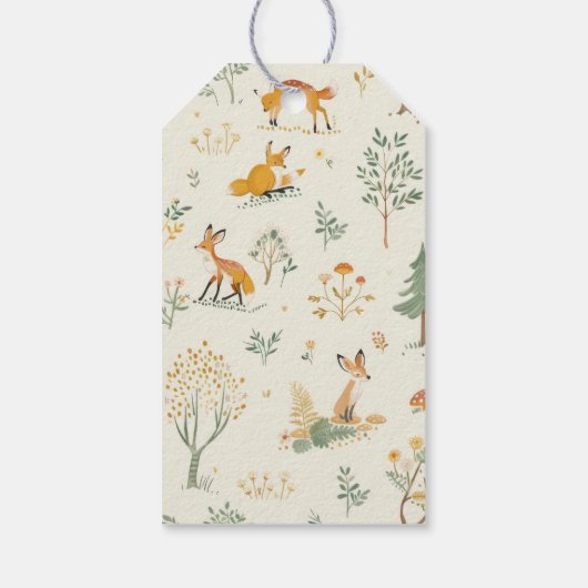 Charming Fox Wenskaart Cadeaulabel (Achterkant)