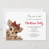 Charming Funny Baby Reindeer Cute Cartoon Watercol Kaart (Voorkant)