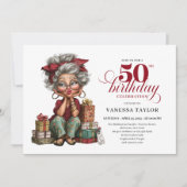 Charming Funny Lady 50th Birthday Quirky Humor Kaart (Voorkant)