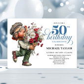 Charming Funny Man 50th Birthday Quirky Humor  Kaart