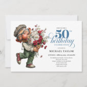 Charming Funny Man 50th Birthday Quirky Humor  Kaart (Voorkant)