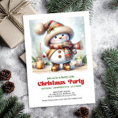 Charming funny snowman invitation printable  kaart
