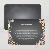 Charming Garden Bloemenkrans Bruiloft Info Kaart (Voorkant / Achterkant)