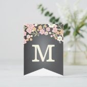 Charming Garden Floral Flag DIY Bunting Banner Briefkaart (Staand voorkant)