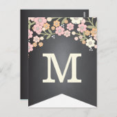 Charming Garden Floral Flag DIY Bunting Banner Briefkaart (Voorkant / Achterkant)