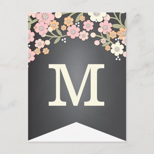 Charming Garden Floral Flag DIY Bunting Banner Briefkaart (Voorkant)