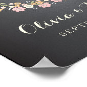 Charming Garden Floral Wreath II Wedding Poster (Hoek)