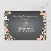 Charming Garden Floral Wreath II Wedding Reception Informatiekaartje (Voorkant)