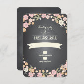Charming Garden Floral Wreath II Wedding RSVP Card (Voorkant / Achterkant)