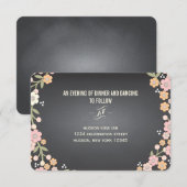 Charming Garden Floral Wreath Wedding Reception Informatiekaartje (Voorkant / Achterkant)
