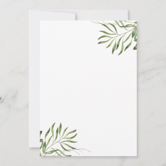 Charming Garden Wedding Invitation Kaart (Achterkant)