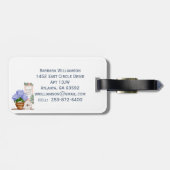 Charming Gardener Floral voornaam Bagagelabel (Achterkant horizontaal)