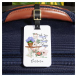 Charming Gardener Floral voornaam Bagagelabel<br><div class="desc">Dit klinkt uit vredes- en sereniteitsgevoelens - met mooie kleuren en het vermogen om de voornaam te personaliseren. Het is altijd belangrijk om tijd uit te trekken om de dingen te doen die ons vreugde brengen. Om het even welke ontwerpvragen verzenden enkel een praatje of een e-mail naar charmdesignstudio@rcn.com en...</div>