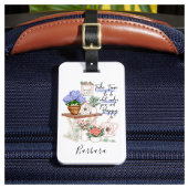 Charming Gardener Floral voornaam Bagagelabel