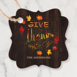 Charming Geeft Bedankt Thanksgiving hout Bedankjes Labels
