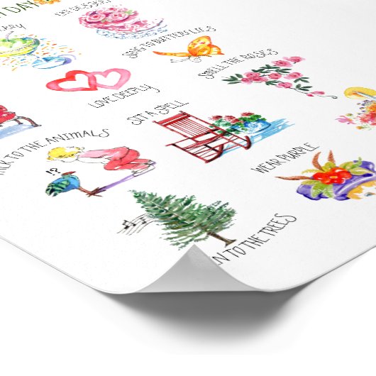 Charming geïllustreerd stuif om elke dag te doen poster (Hoek)