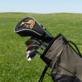 Charming Giraffe Surrounded By Flowers Long Sleeve Golfheadcover (Insitu)