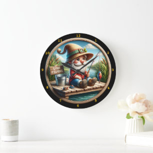 Charming Gnome Vissen Pond Grote Klok