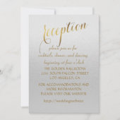 Charming Gold Foil Grey Wedding Invitation Kaart (Voorkant)