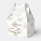 Charming Gold Great Gatsby Art Deco 1920s Wedding Bedankdoosjes (Achterkant)