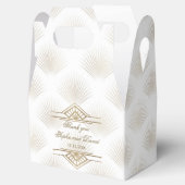 Charming Gold Great Gatsby Art Deco 1920s Wedding Bedankdoosjes (Geopend)