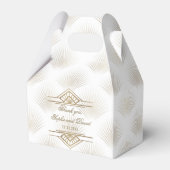 Charming Gold Great Gatsby Art Deco 1920s Wedding Bedankdoosjes (Voorkant Zijde)