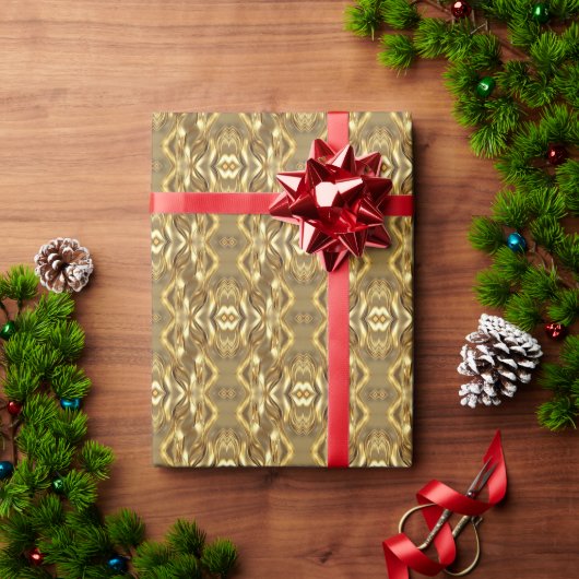 Charming golden-colored pattern  cadeaupapier (Feestdagen Geschenken)