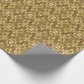 Charming golden-colored pattern  cadeaupapier (Hoek)