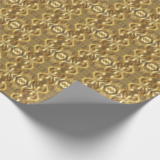 Charming golden-colored pattern  cadeaupapier (Hoek)