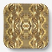 Charming golden-colored pattern papieren bordje (Voorkant)