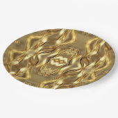 Charming golden-colored pattern  papieren bordje (Gekanteld)