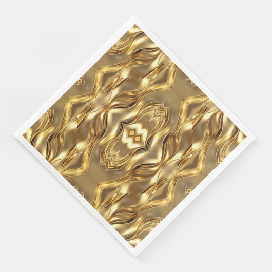 Charming golden-colored pattern servet (Hoek)