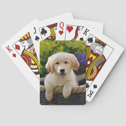 Charming Goldie Dog Cute Puppy, Spelen Pokerkaarten (Achterkant)