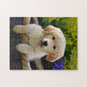 Charming Goldie Dog Puppy Game 11x14 Legpuzzel (Horizontaal)