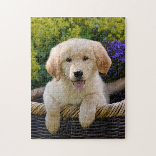 Charming Goldie Dog Puppy Game 11x14 Legpuzzel (Verticaal)