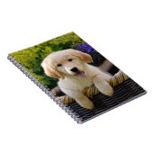 Charming Goldie Retriever Cute Puppy, fotocover Notitieboek (Rechterzijde)