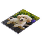 Charming Goldie Retriever Cute Puppy, fotocover Notitieboek (Linkerzijde)