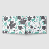 Charming Gray Mint Floral Pattern Vacation Rental Gastenboek (Volledig)
