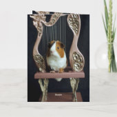 Charming Guinea Pig Harp Greeting Card – Storybook Kaart (Achterkant)