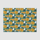 Charming Halloween Pumpkins Spooky Ghost Tissuepapier (Voorkant)