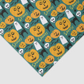 Charming Halloween Pumpkins Spooky Ghost Tissuepapier (Detail)