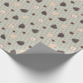 Charming Handmade Ornaments Light Blue Wallpaper Cadeaupapier (Hoek)