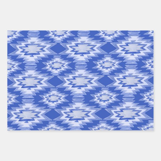 Charming Hanukkah Pattern Stars Sweaters Blue Inpakpapier Vel (Voorkant 2)