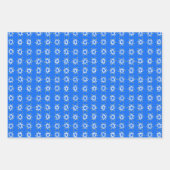 Charming Hanukkah Pattern Stars Sweaters Blue Inpakpapier Vel (Voorkant)