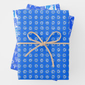 Charming Hanukkah Pattern Stars Sweaters Menorahs Inpakpapier Vel (In situ)