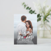 Charming Heart EDITABLE KLEUR Opslaan van de datum Briefkaart (Staand voorkant)