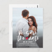 Charming Heart EDITABLE KLEUR Opslaan van de datum Briefkaart (Voorkant / Achterkant)